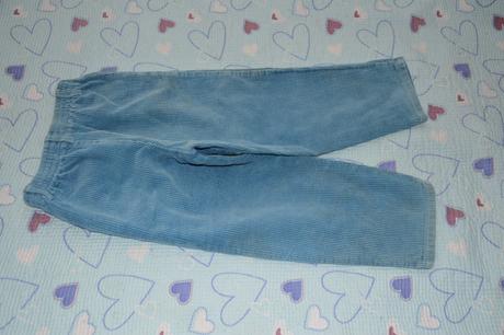 110 116 teplé bavlněné manšestrové kalhoty, 116