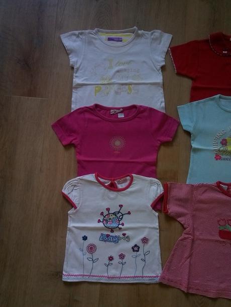 9 x tričko krátký rukáv, vel 86-92, 86