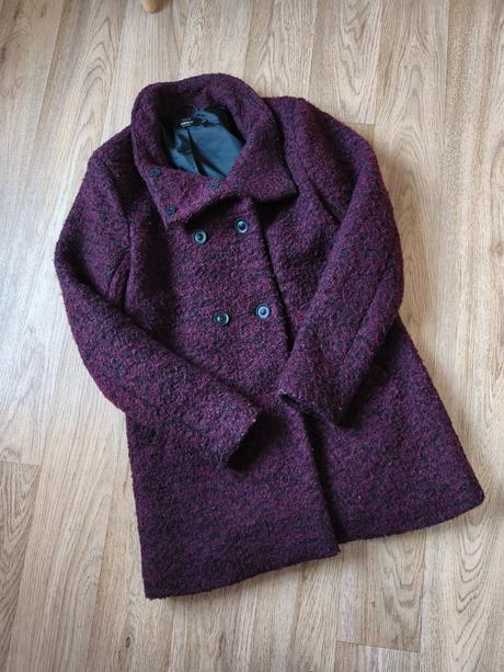 Vínový teddy kabát kabátek only, only,s