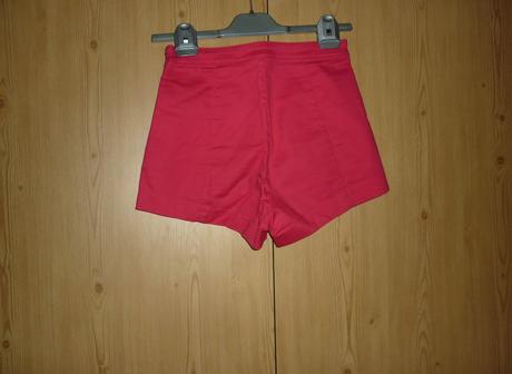 Tmavěrůžové kraťasy s vyšším pasem h&m, h&m,36