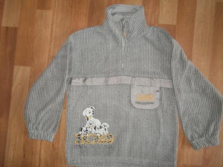 Šedá mikina,mikinka s dalmatiny,vel.128, zn.happy, 128