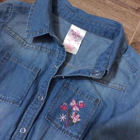 Riflové šaty s výšivkou, evie angel,116