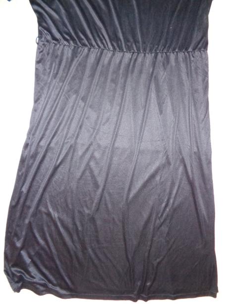 Super jednoduché černé lesklé šaty xxl - dlouhé, xxl