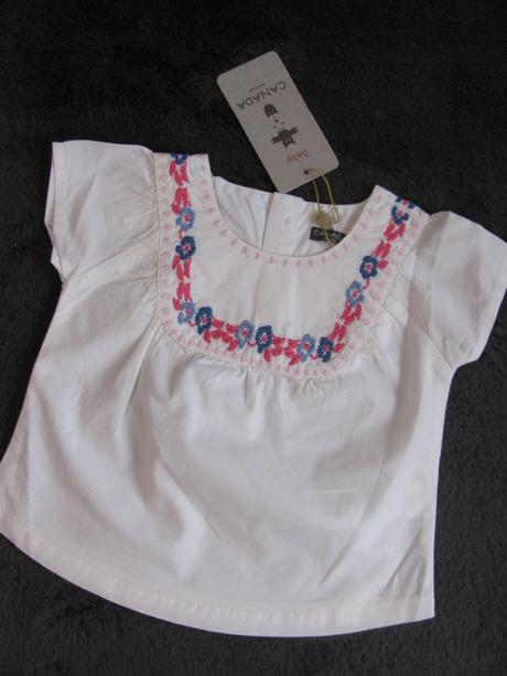 Bílá plátěná tunika s výšivkou, house,68