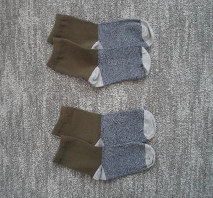 Modré šedé khaki ponožky 2 páry, 31