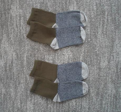 Modré šedé khaki ponožky 2 páry, 31