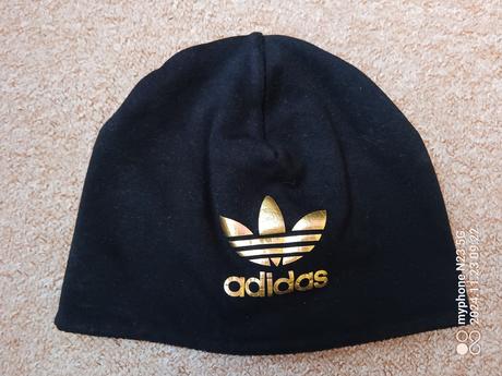 Čepice černá zlaté logo zn."adidas", adidas