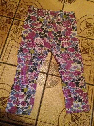 Dívčí legíny květy, m&co,86