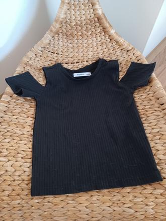 Žebrovaný top s průstřihy na ramenou, reserved,122