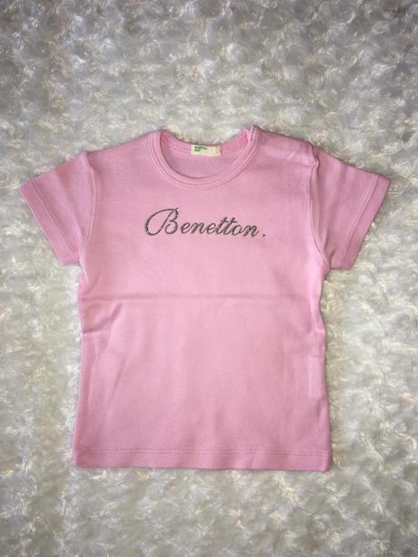 Růžové tričko benetton, benetton,74