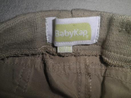 Slabé plátěné šusťáčky, babykap,74