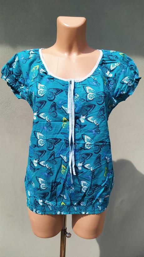 Petrolejová blůzka top tom tailor - vel.36, tom tailor,36