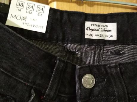 Dívčí rifle s pruhy, černé barvy zn. terranova, terranova,134