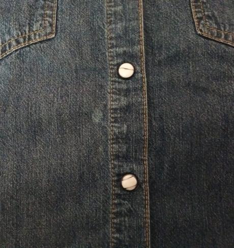 Tmavě modrá riflová košile dlouhý rukáv petite, 38