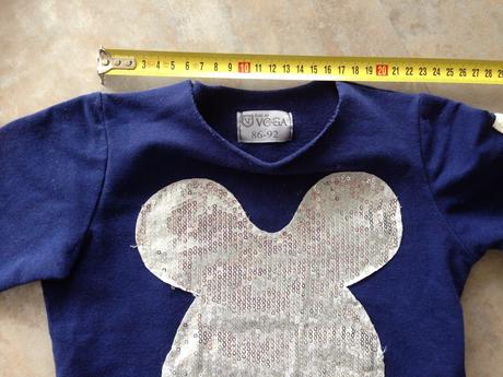 Luxusní komplet myška minnie 86-92cm flitry mašle, 86