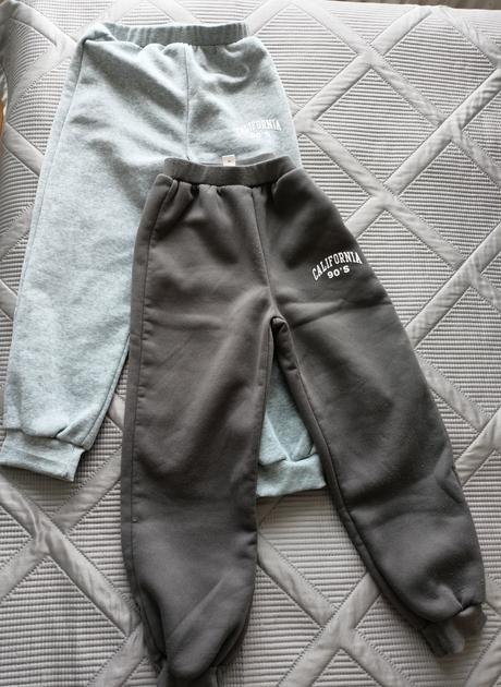 2x podzimní tepláky, 128/134, 134