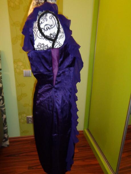 Nádherné fialově švestkové společenské šaty, m&co,40