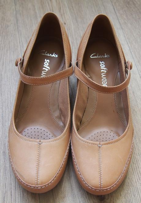 Dámské kožené boty, lodičky clarks vel.38,5, clarks,38