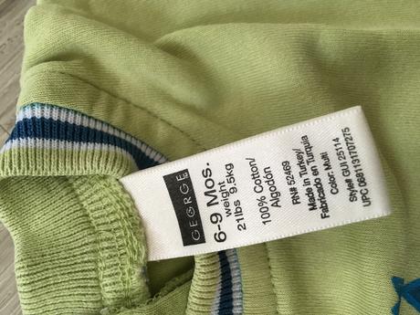 Tričko s dlouhým rukávem little monster george 6-9, george,74