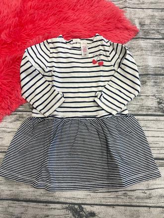 Dívčí šaty s dlouhým rukávem baby club c&a 86, c&a,86