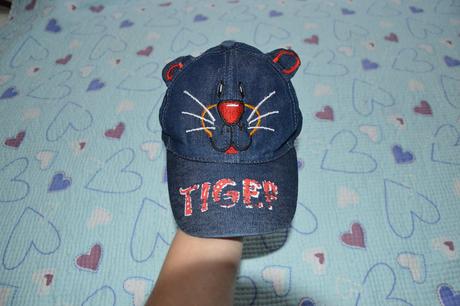 Tygří kšiltovka s ouškami vel. 92/ 98, 92