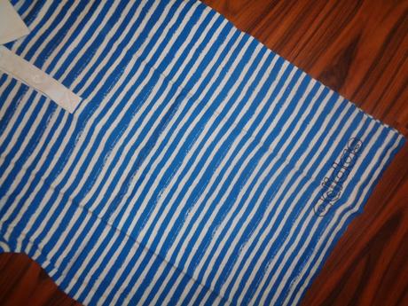 Luxusní bavlněné modrobílé tričko adidas, adidas,164 / xl