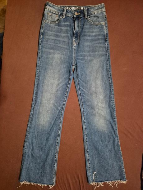 Dívčí džíny s vysokým pasem c&a vel 158/164, c&a,158