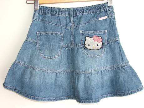 P266 riflová sukně hello kitty vel. 122, h&m,122