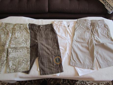 4x pěkné kraťasy,v.116-122-128, next, h&m, next,122