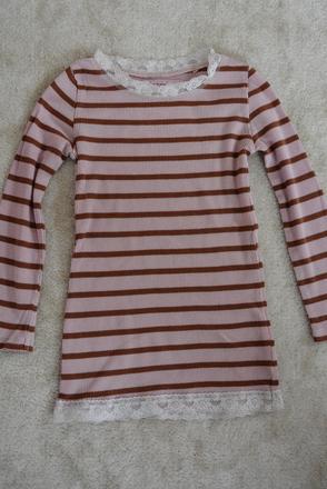 Úzké pruhované šatky s krajkou, next,98