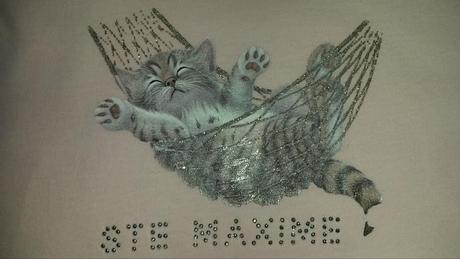 Bavlněné tričko s kočičkou vel. 116, 116