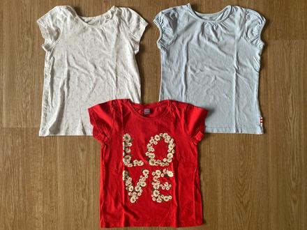 Set dívčích letních triček-3ks-vel. 122/128, h&m,122