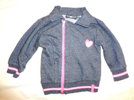 Pěkná šedorůžová mikina, 74