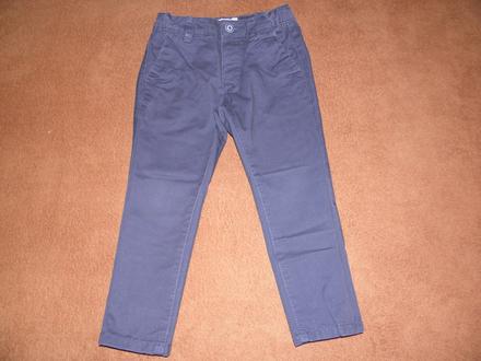 Tm.modré plátěné chino kalhoty zn. reserved vel.98, reserved,98