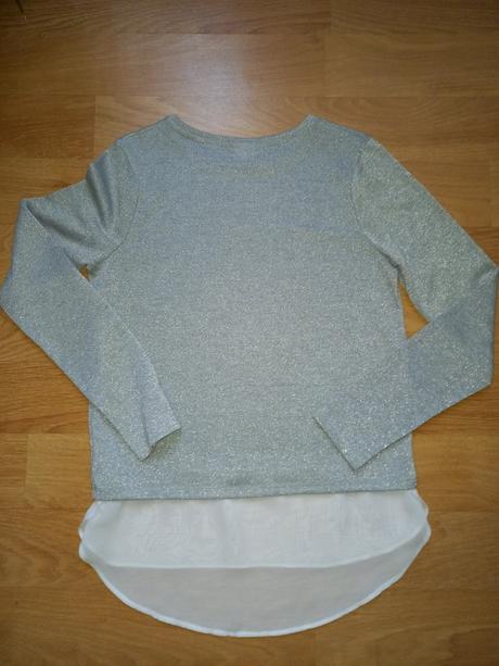 Striebristý pulover 2v1, f&f,164