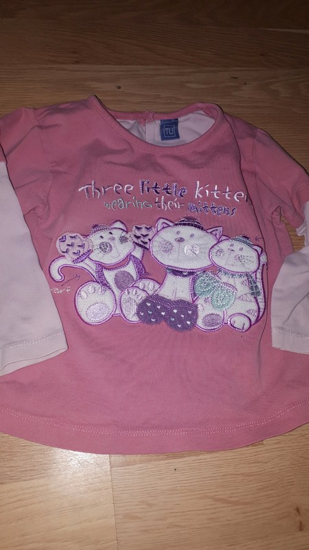 Růžové tričko s kočky 98 tu, tu,98