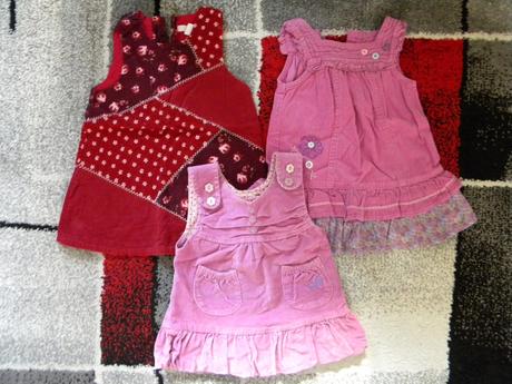 Manšestrové šaty zn. h & m,f & f,blue moon vel.74, f&f,74