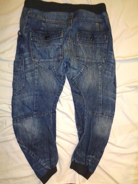 Luxusní měkoučké rifle - kapsáče baggy 30/32, river island,30