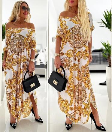 Nové dlouhé letní šaty vel. uni, 