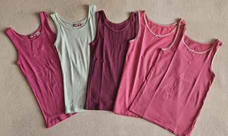 Dívčí spodní košilky, 5 kusů, vel.134/140, 134