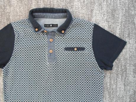 Modré tričko triko s límečkem polo, 146