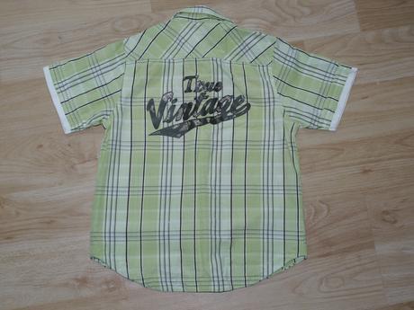 Zelena kosile kostkovana kratky rukav 104, 104