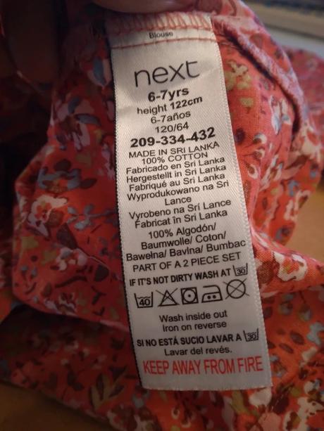 Blůzka vel. 6 - 7 let, next,122