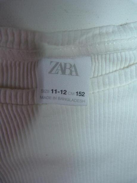 Zara žebrované tričko s volánky vel.152, h&m,152