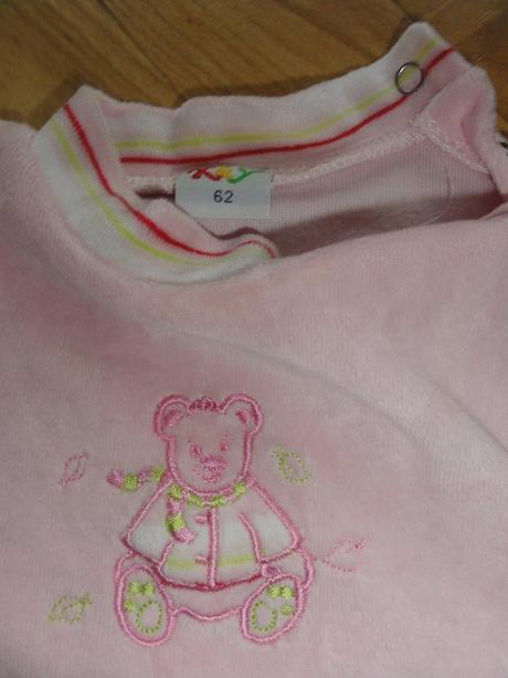 Růžová mikina s kalhotama  s medvídkem, k&y,62