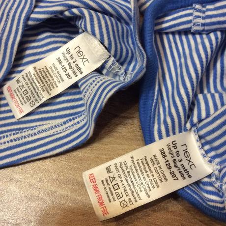 Bavlněné tričko s proužkem, next,62