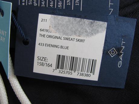 Dívčí tmavě modrá tepláková sukně gant, gant,164