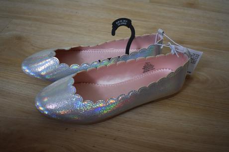 Nové třpytivé baleríny h&m, velikost 34/35, h&m,34 / 35