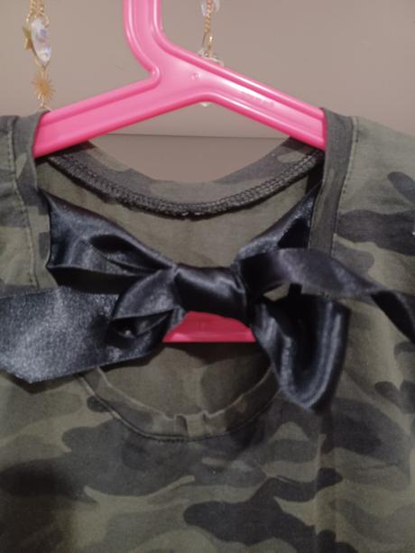 Maskáčové šaty s mašlí na zádech drexiss 80/86, 86