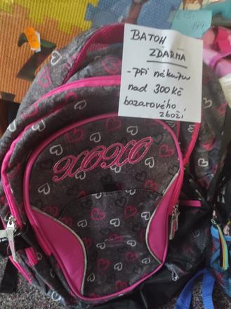 Batoh zdarma při nákupu nad 300 kč,